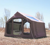Tente de Camping Gonflable Maison Toile Tente Chaude avec Cuisinière Jack Famille Glamping Air Tente
