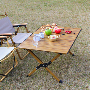 Tianye OEM Portable Aluminum <b>Table</b> Manufacture Wood Grain Egg Roll <b>Table</b> for <b>Camping</b> Picnic - Product Image 6