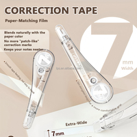 Ruban correcteur en papier naturel ultra-fin de 7 mm de large avec film PET