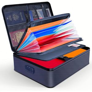 Bolsa Organizadora de Documentos Portátil Personalizada para Oficina y Viajes, con 7 Bolsillos, Resistente al Fuego y al Agua - Product Image 1