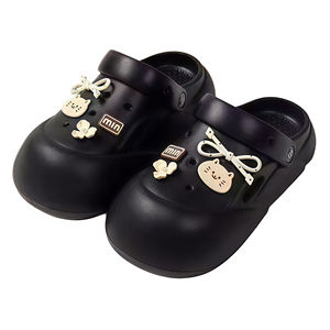 Sandales d'été tendance pour adolescentes, style perforé, série de couleurs macaron mignonnes, pour intérieur et extérieur, 3 cm - Product Image 1