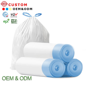 Biologisch abbaubarer hoher Küchen mülls ack mit Kordel zug Mülleimer Mülls ack Mülls ack auf Rolle - Product Image 5