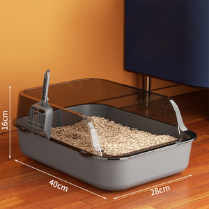 Extra-Large High-Rim Splash-Proof Cat Litter <b>Box</b> - Jumbo Cat Toilet Factory <b>Drop</b>-Shipping - Product Image 3