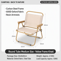 Chaise pliante ergonomique à dossier haut, portable, pour le camping en plein air, le jardin, siège rembourré en maille respirante, pêche, pique-nique, patio, voyage