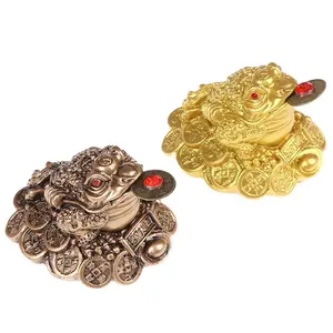 Chinese Fortune Frog Feng Shui Lucky Three Legged Money Toad Home Office Shop Business Decoration Craft Gift