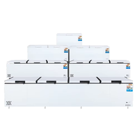 Réfrigérateur commercial à congélateur supérieur, 4 portes, refroidissement par air, mécanique, grande capacité, refroidisseur de boissons
