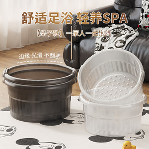 Foot Massager Deep 18Cm Transparent Plastic Foot Bath Basin For Calf Massage Home Use - Product Image 4