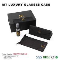 Étuis et sacs personnalisés en cuir pour lunettes, étuis à lunettes de luxe avec logo personnalisé, ensemble d'emballage pour lunettes de soleil