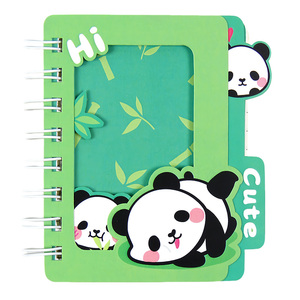 Cute Spiral Notebook for Kids with Panda Cat <strong>Dog</strong> Design, Stationery Gift Set, School Supply Colourful Pocket <strong>Journals</strong> for Girls - Product Image 5