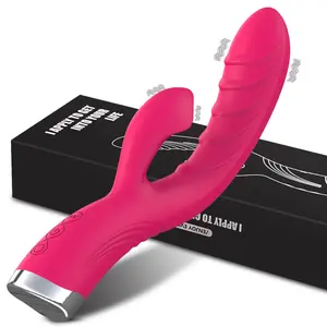 Leistungs starker Vibrator für Frauen 2 In 1 Klitoris und G-Punkt Stimulator Dildo Vibro Zauberstab Sexspielzeug Weibliche Masturbation Erwachsene Sex Shop