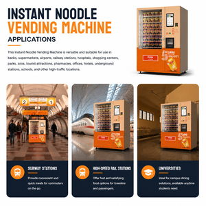 Distributeur automatique de nouilles ramen chaudes instantanées avec écran tactile de 15,6 pouces, service en libre-service 24h/24, eau chaude, Wifi 4G, kiosque personnalisé - Product Image 5
