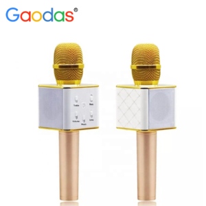Clásico Q7 portátil USB <span class=keywords><strong>Mini</strong></span> Karaoke inalámbrica altavoz micrófono móvil para regalos de cumpleaños - Product Image 1