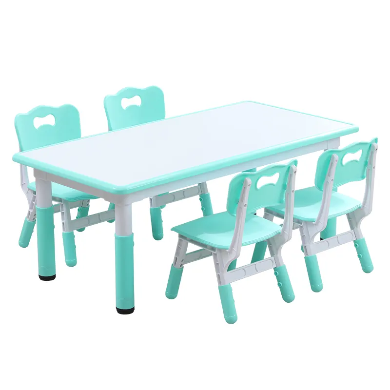 Meja belajar anak, kursi seni lukis meja belajar dengan kursi aman meja plastik anak