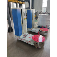 Machine d'emballage de bagages d'aéroport avec système de film pré-étiré haute efficacité