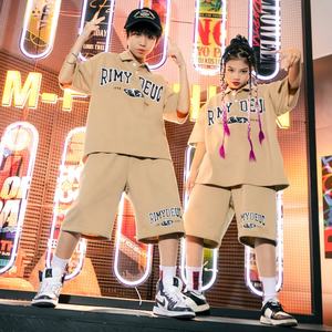 Niños adolescentes que muestran trajes <span class=keywords><strong>ropa</strong></span> de Hip Hop caqui Polo camiseta pantalones cortos casuales <span class=keywords><strong>para</strong></span> niña niño trajes de baile de Jazz <span class=keywords><strong>ropa</strong></span> de escenario - Product Image 3