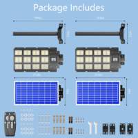 Lampu Jalan Tenaga Surya Terpadu Tahan Air IP65 1000W 500W 300W LED All-in-One