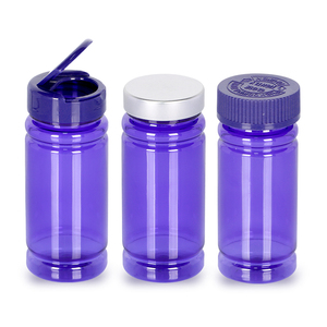 Transparent Customized Capsule <b>Bottle</b> Pharmaceutical Packaging PET Plastic For Health Products <b>Pill</b> Jar With CRC Screw Cap - Product Image 1