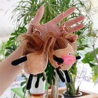 Nouveau porte-clés tendance en forme de pomme de terre frite, pendentif amusant en forme de bouche de saucisse pour sac d'étudiant, porte-clés de voiture exquis pour hommes et femmes