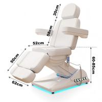 Lit de massage moderne 3/4 moteurs avec accoudoirs, chaise de massage électrique de luxe pour salon de beauté, esthéticienne, spa médical