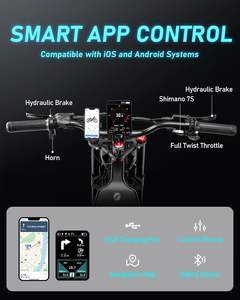 Vélo électrique hybride Eahora Eu Warehouse, vélo électrique tout-terrain, vélo de montagne à pneus larges, vélos électriques - Product Image 6