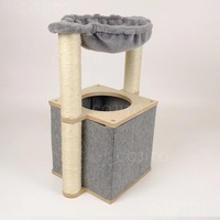 Arbre à chat tout-en-un de luxe moderne, grand, en bois durable, sisal, peluche, écologique, griffoir en carton, nid, hamac, lit pour chat