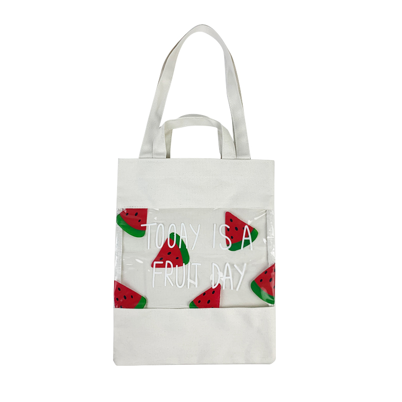 Wholesale Promotional Shopping Colorful Logo Print Organic Canvas Custom Plain Cotton Bag