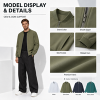 Veste d'hiver décontractée pour homme, grande taille, coupe-vent, respirante, avec logo tissé sur le devant, col montant, manches classiques
