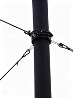 Mât de communication télescopique portable en fibre de verre de 12 m, capacité de charge de 15 kg, pour l'observation météorologique, les champs pétroliers et gazières
