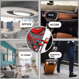 Kabel usb nilon 3 in 1 logo kustom kabel Data pengisi daya 3-in-1/3in1 Tipe C Android 3 in 1 kabel pengisi daya usb untuk iPhone - Product Image 5