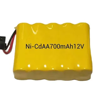 Pkcell小型Nicd 12v aa 700mah ni-cd充電式バッテリーパック非常用ライト用