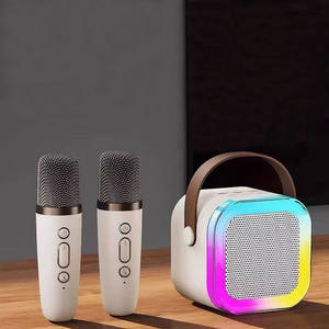 บูมบ็อกซ์ลำโพง<span class=keywords><strong>คาราโอเกะ</strong></span>บลูทูธไมโครโฟน K12รองรับอินพุตหลายโหมดไฟ RGB 5W ลำโพงซับวูฟเฟอร์เสียง - Product Image 4