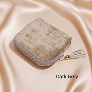 EQ Luxury Velvet Fashionable New Jewelry <b>Pouches</b> for Bracelets Bangles Lightweight Zipper Closure Multi-layer Portable Storage - Product Image 6