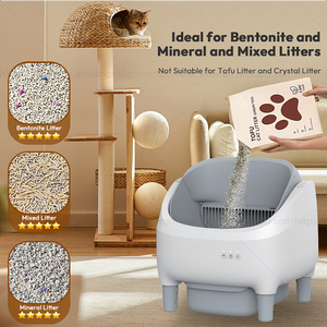 Elecpet Smarte Automatische Selbstreinigende Katzentoilette mit Tuya App, Rotierend, WLAN, Oben Offen, Inklusive Matte, Charmant - Product Image 4
