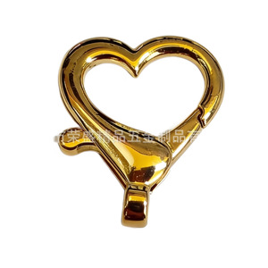 Cierre de langosta en forma de corazón, chapado en oro, hebilla de metal para joyería, llavero, accesorio de ropa - Product Image 5