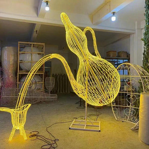 ไฟประดับรูปกาน้ำชาคริสต์มาสพร้อมไฟ LED สำหรับตกแต่งภายนอกอาคารในช่วงเทศกาลและโครงการจัดสวน - Product Image 1