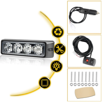 Nouvelle télécommande sans fil 12V LED pour calandre avant, lumière d'avertissement clignotante, lumière diurne, étanche IP66, 8W