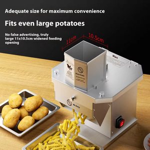 Commercial 220V Motorized Waved Potato Slicer & Fruit <b>Cutter</b> 200W Power for Restaurants Easy to Operate French Fry Maker High-Ef - Product Image 3