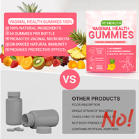 OEM/ODM Gommes d'équilibre féminin aux canneberges et probiotiques Équilibre et flore + vitamine C pour le soutien immunitaire-Gommes végétaliennes pH