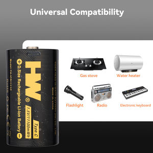 Baterías Recargables OEM al por Mayor, Tamaño D, Paquete 2 en 1, 1.5V, Voltaje Constante, 11100mWh, Batería de Iones de Litio con Puerto USB-C - Product Image 2