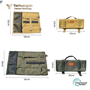 Bolsa de Almacenamiento de Lona para Exteriores, 32x40cm, Organizador de Herramientas para Camping, con Bolsillo de Malla y Correas para Uso en Exteriores - Product Image 2