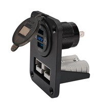 Prise de courant encastrée QC3.0 avec double chargeur USB rapide et interrupteur tactile pour caravane, camping-car, bateau