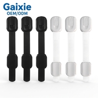 Ensemble de serrures de sécurité pour bébé Gaixie (3 noires + 3 blanches) – Verrous adhésifs pour armoires, tiroirs et portes pour la sécurité des enfants