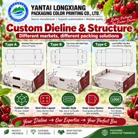 Golfkartonnen op maat bedrukte fruitdozen groothandel verpakkingen OEM ODM fabriek levering voor verse producten