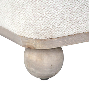 Square <b>Vanity</b> <b>Stool</b> With Wood Feet Ottoman Foot Rest For Bedroom Or Living Room Furniture - Product Image 4