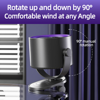 Grande Vente Ventilateur Clip Portable USB Rechargeable 1800mAh Multifonction pour Poussette, Extérieur, Bureau et Table de 6 Pouces