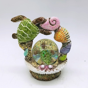 Custom beach Egypt Marine Life Snow Globe Turtle Statue Figurine palma estate regalo da collezione Punta Cana Souvenir Decoration - Product Image 4