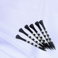 Tees de golf rayés noirs |   Tees et piquets de golf personnalisés avec logo imprimé |   Accessoires de golf en gros d'usine