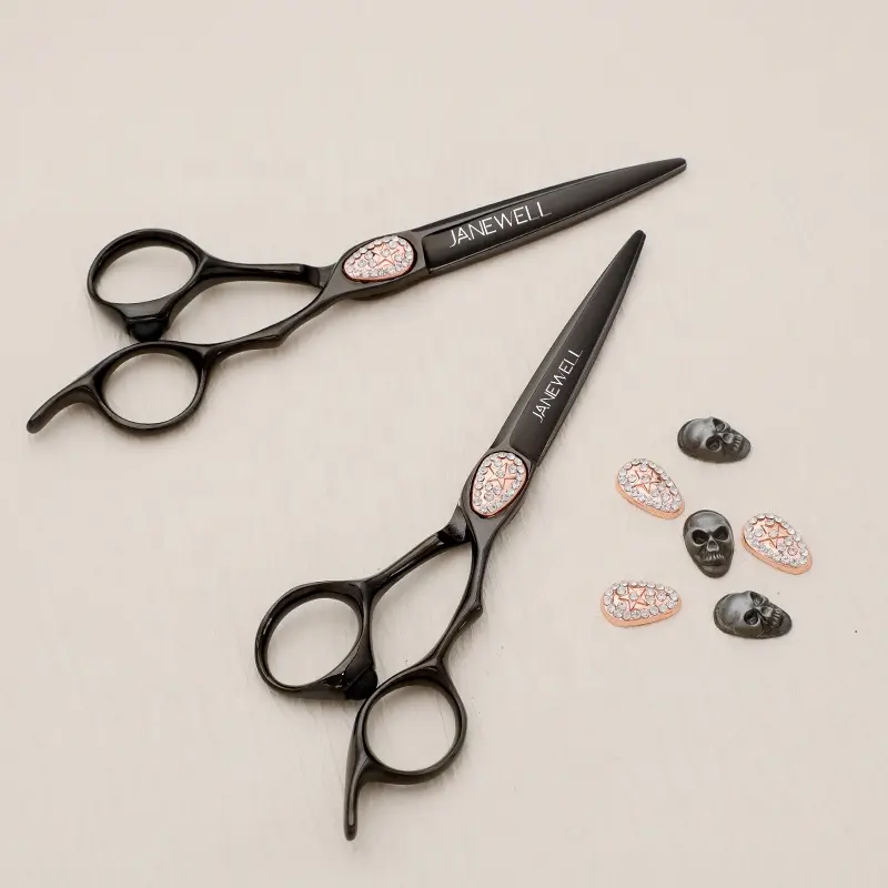 Proveedor de tijeras Hai, tijeras de peluquero con revestimiento negro, tijeras de 6,0 pulgadas para peluqueros profesionales