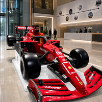 Patung Resin Mobil Formula 1 Skala 1:2, Model Pajangan Balap dengan Cat Otomotif Berkilau Tinggi, Mirip Asli, untuk Dalam/Luar Ruangan