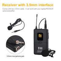 Xtuga CM4 Gros Micro-Cravate Double Sans Fil Professionnel pour Téléphone Portable et Caméra – Interview